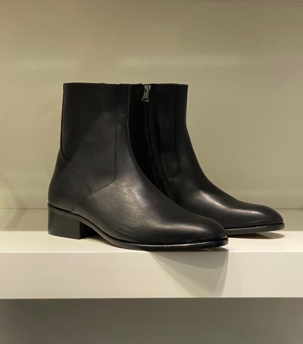 STIVALETTO PELLE ZIP LATERALE - immagine 2