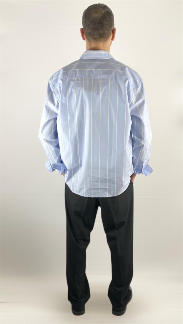 CAMICIA SELECTED CELESTE A STRISCIE - immagine 3