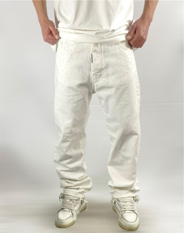 JEANS DO NOT CONFORM CON STRASS 2 COLORI DISPONIBILI - immagine 3