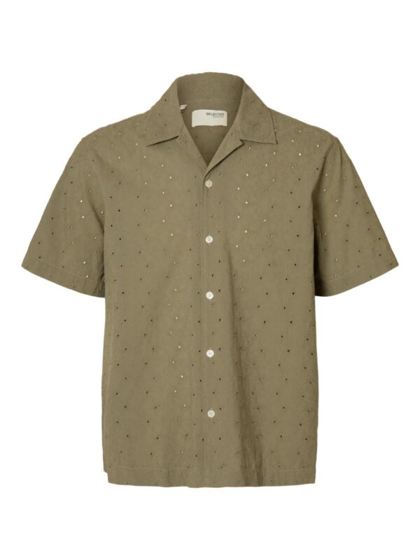 CAMICIA SELECTED VERDE CON RICAMI - immagine 3