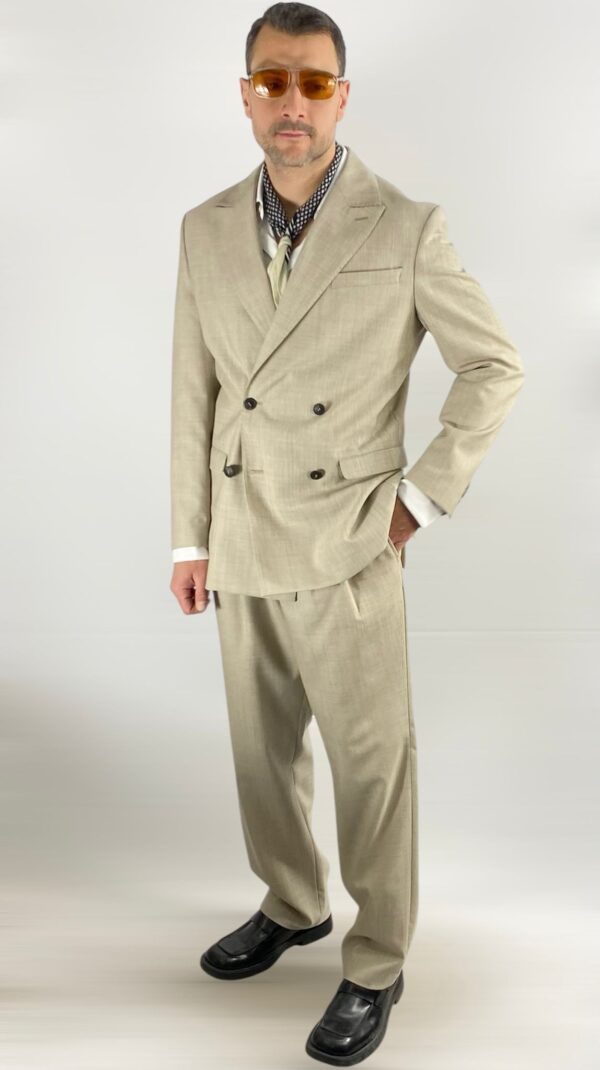 ABITO SELECTED BEIGE DOPPIO PETTO OVER - immagine 2