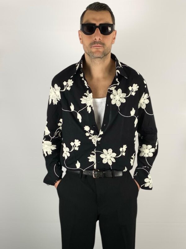 CAMICIA RICAMI BALCK CIRCUS