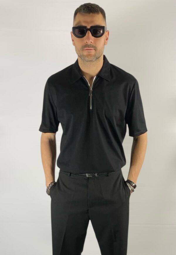 POLO ZIP FILO DI SCOZIA DUE PUNTO ZERO