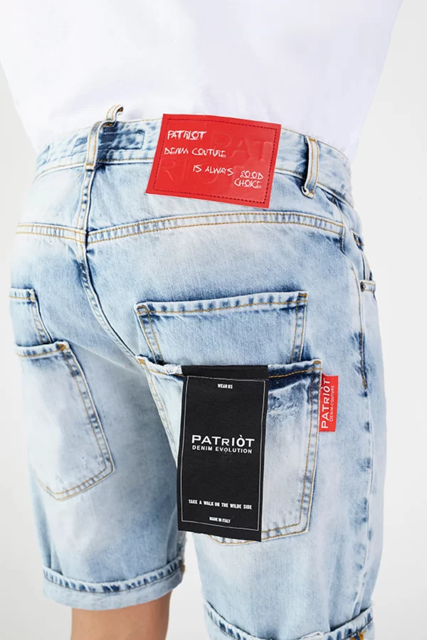 SHORT JEANS PATRIòT 4 TASCHE RETRO - immagine 4