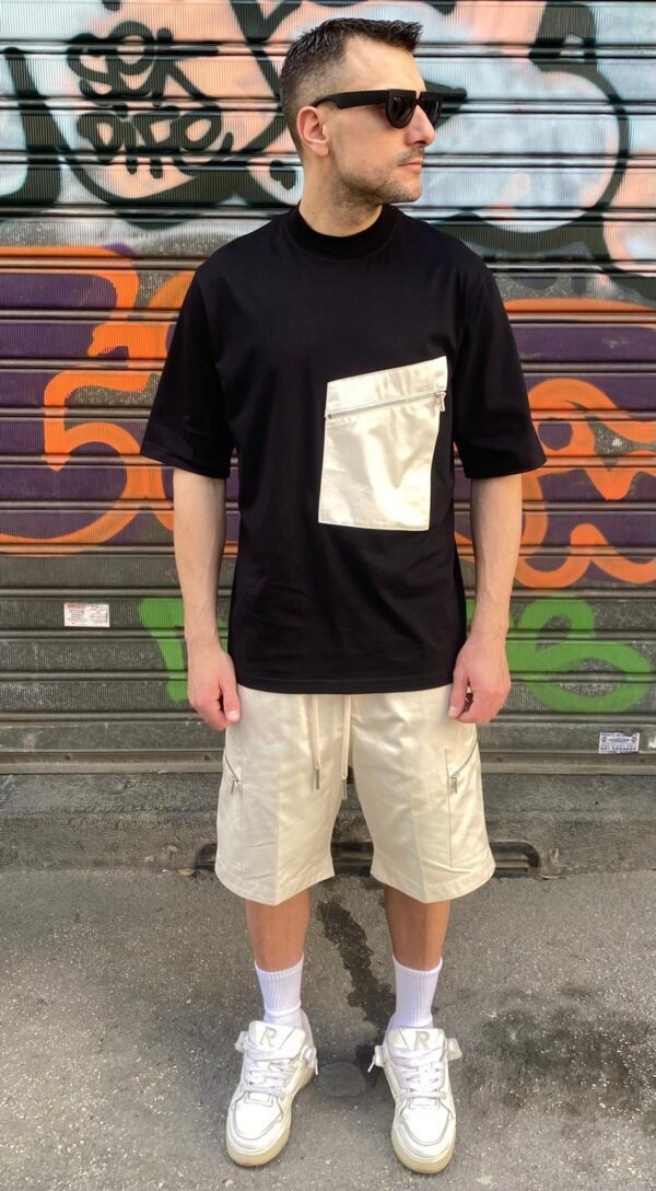 T-SHIRT TASCA CONTRASTO + ZIP PRET A PORTER