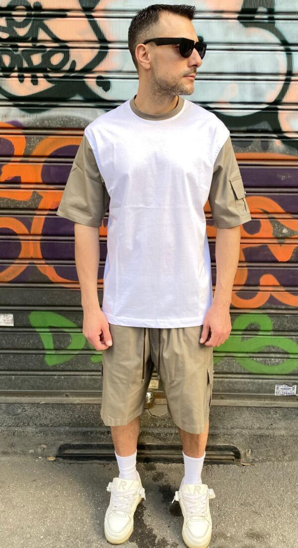 T-SHIRT FILO DI SCOZIA TASCA MANICA