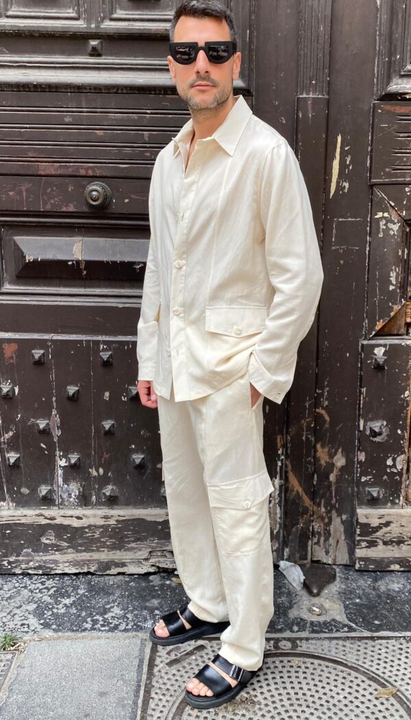 CAMICIA+PANTALONE LINO PRET A PORTER 2 COLORI DISPONIBILI - immagine 2