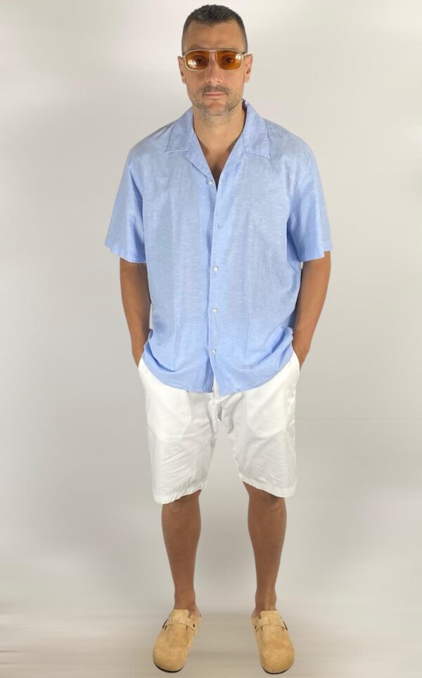 CAMICIA CELESTE LINO SELECTED