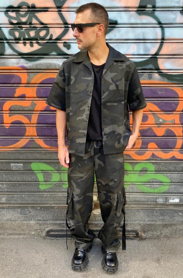 CAMICIA+CARGO CAMOUFLAGE BLACK CIRCUS