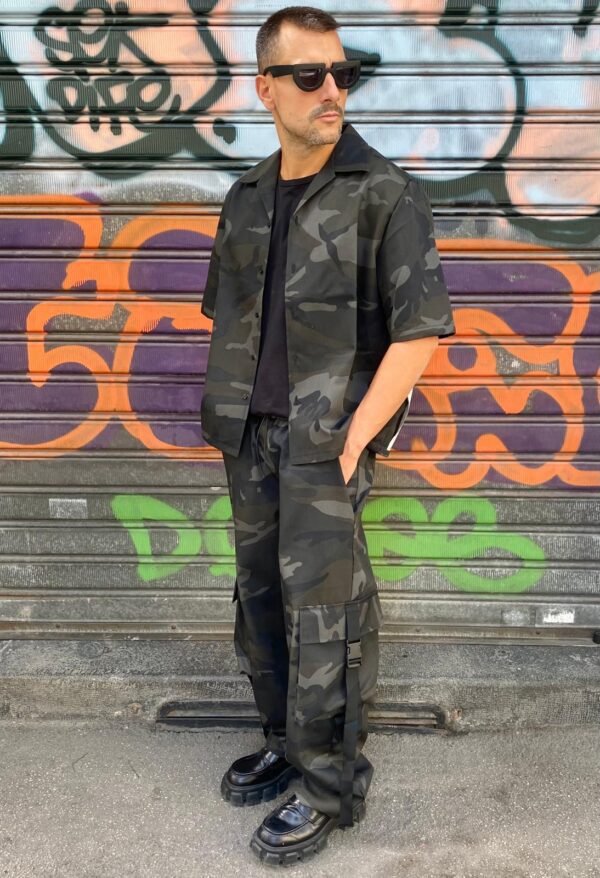 CAMICIA+CARGO CAMOUFLAGE BLACK CIRCUS - immagine 2