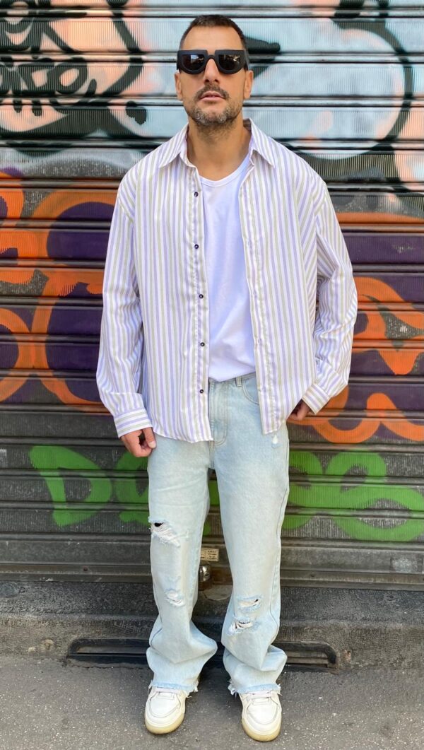 CAMICIA OVER  RIGHE BLACK CIRCUS
