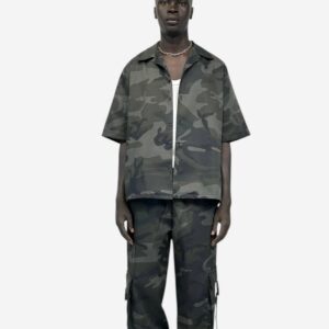 CAMICIA+CARGO CAMOUFLAGE BLACK CIRCUS