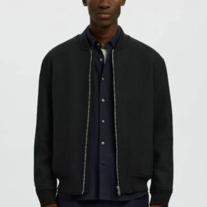 BOMBER SELECTED NERO IN PANNO