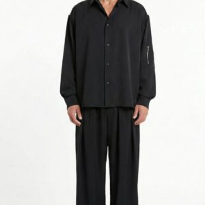 CAMICIA DOPPIO TESSUTO+PANTALONE LARGO BLACK CIRCUS