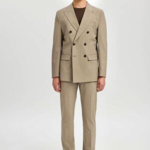 ABITO DOPPIO PETTO A RIGHE SELECTED